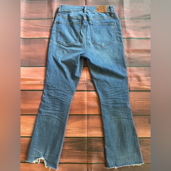 Madewell Cali-Demi Boot Jeans 26 High Rise Distressed 
 Raw Hems Button fly - Picture 2 of 11